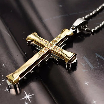 📿 Trendy Zinc Alloy Cross Pendant Necklace – Stylish & Meaningful Accessory for Any Occasion