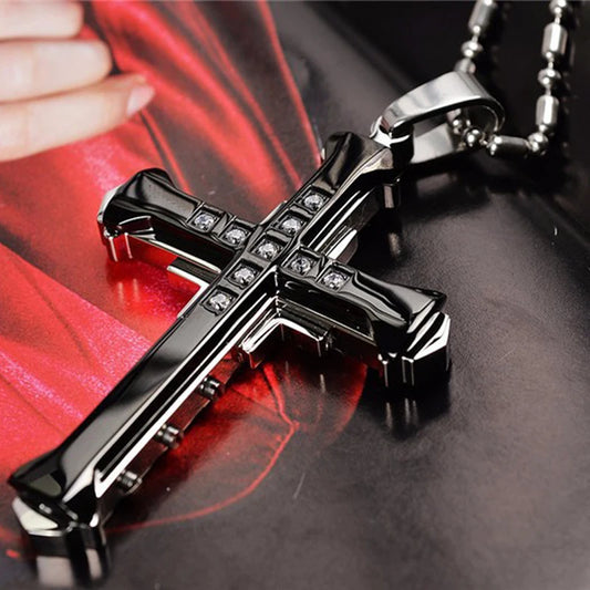 📿 Trendy Zinc Alloy Cross Pendant Necklace – Stylish & Meaningful Accessory for Any Occasion