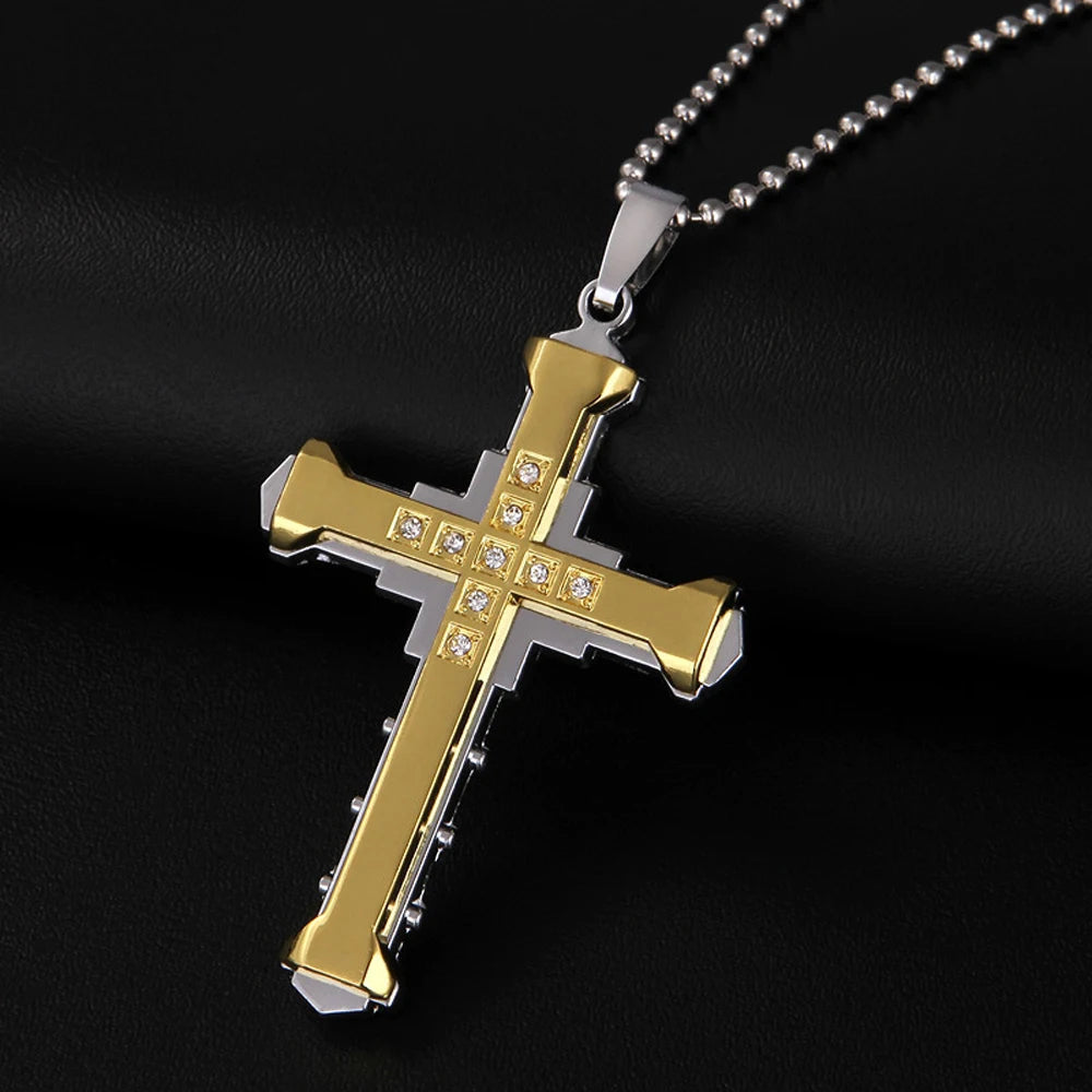 📿 Trendy Zinc Alloy Cross Pendant Necklace – Stylish & Meaningful Accessory for Any Occasion