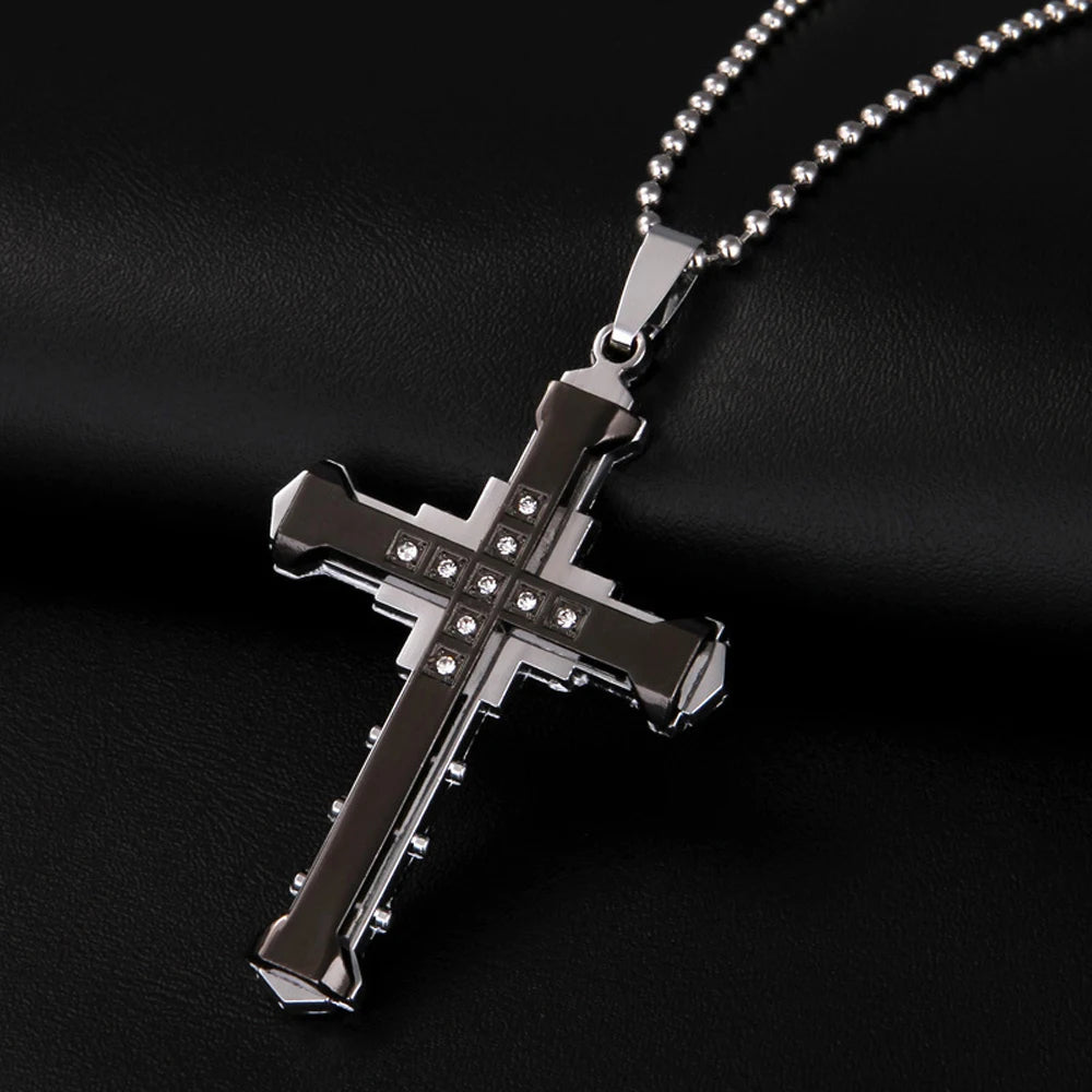 📿 Trendy Zinc Alloy Cross Pendant Necklace – Stylish & Meaningful Accessory for Any Occasion