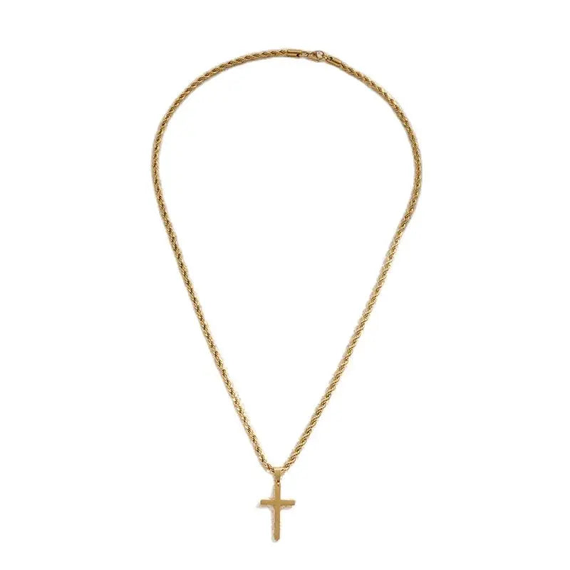 Laoloutian Trendy Cross Pendant Necklace – Elegant & Stylish for Any Occasion